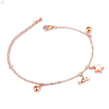 Alabama Wholesale New Design Women's Charm Bracelet, Girl Chunky Fancy Jewelry Rose Gold Lucky Charm Bracelet